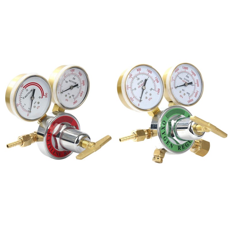 YaeKoo 2 Piece Dual Welding Gas Gauges Oxygen (CGA-540) and