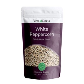 Viva Doria White Peppercorns, Whole White Pepper, 6 Oz (170 Grams) For Grinder Refills