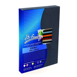 Family Bedding King Size Bed Sheet Bed Cover - Deep Pocket Soft Jersey 100% Cotton 4 Way Stretch Grey Bedding - Shrinkage and Fade Resistant. (King (160x200cm), Grey).