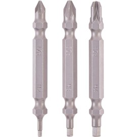 Original Einhell Double Bit Set, 3 Pieces, 65 mm, PZ/H (Chrome Vanadium, Versatile Drives, E 6.3 Shank)