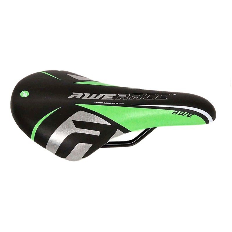 AWE® Junior MTB Bike Saddle Green/Pink/Black or Pink/Black/Silver