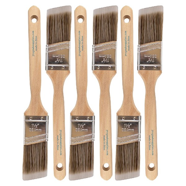 Vermeer Paint Brushes - 6-Pack - 1.5" Angle Sash Brushes