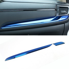 KELEIMAI Car Accessories Fit for Honda CR-V CRV 2017-2022 Center Consoles Dash Board Panel Cover Trim Sticker Interior Decoration Mouldings (Blue) Stainless Steel 2 PCS