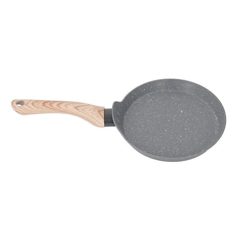 Frying Pan Wood Handle Aluminum Alloy Cooking Skillet Fast Heating