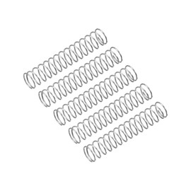 QUARKZMAN Compression Spring 304 Stainless Steel 4 mm AD 0.3 mm Wire Size 20 mm Free Length Silver Tone Pack of 5
