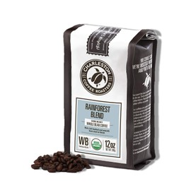 Charleston Coffee Roasters | Specialty Organic Whole Bean Coffee | Hand Picked, Premium Slow Roast | (Rainforest Blend, Dark Roast) 12oz