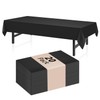 Xnluothsk 20 Pack Black Rectangle Plastic Tablecloth, 54"x 108" Disposable