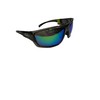 Foster Grant Polarized mirrored lenses sporty translucent grey blue lenses