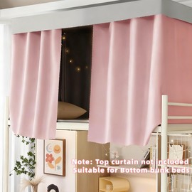 Student Bottom Bunk Bed Curtains Dormitory Blackout Bed Drapes Canopy Single Bed Pure Color Privacy Lightproof Curtains Moveable Dustproof Bed Cover Shading for School Home Tent Photo Background