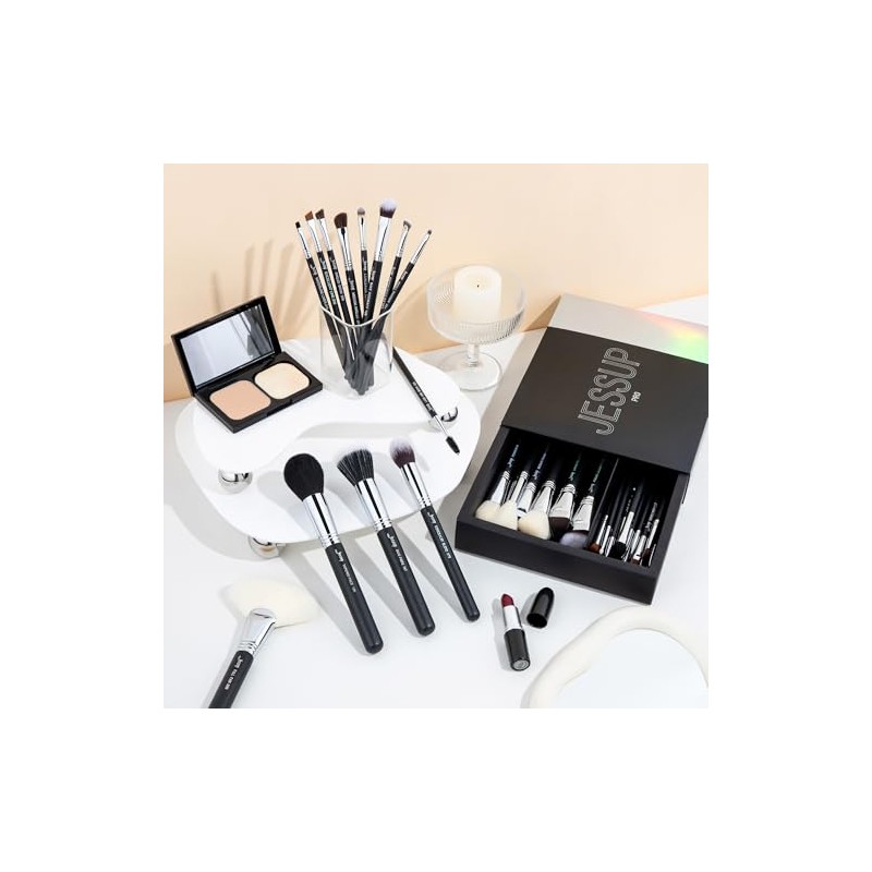 Jessup Set 35 Brochas de Maquillaje Profesionales para Rostro y