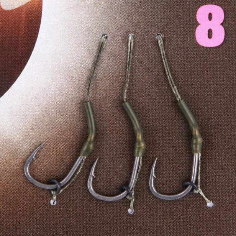 Korda DF Wide Gape Barbless Loop Rigs: 6