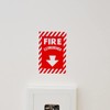 Red Surface-Mounted Fire Extinguisher Cabinet with Pull-Panel for 10 lb.