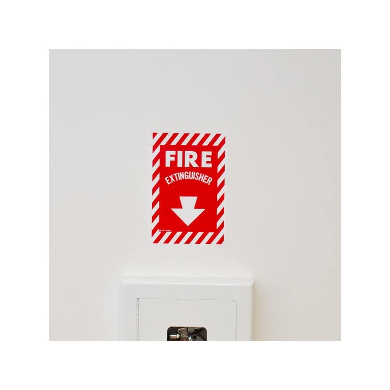 Red Surface-Mounted Fire Extinguisher Cabinet with Pull-Panel for 10 lb.