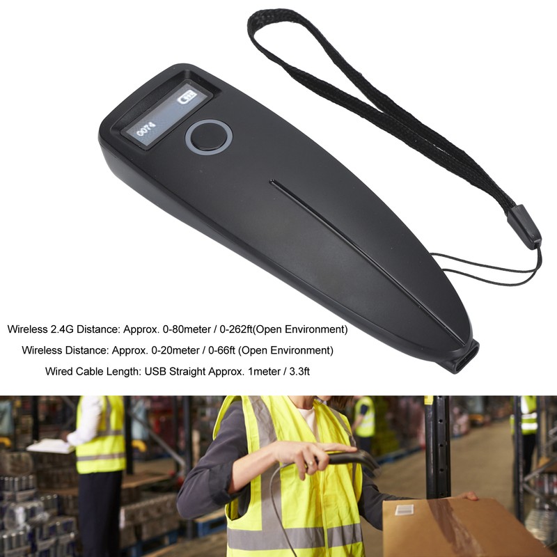 Bluetooth 2D 1D Barcode Scanner Portable Wireless Mini Barcode Reader