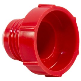 Caplugs PD-HF-24 PD Series – Plastic Threaded Plug for Flared JIC Fittings, 100 Pack, Red HD-PE, Thread Size 1-5/8"-12 Open End Protection, Leak Prevention, Automotive, Hydraulic Systems (QHF241KK1)