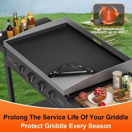 Silicone Griddle Mat for 36" Blackstone Gas Grill Griddle, Heavy Duty & Reusable Griddle Buddy Pad Suitable for Outdoor Barbecue Griddle, BBQ Tools Accessories Protective Cover (Black, 36 Inches)