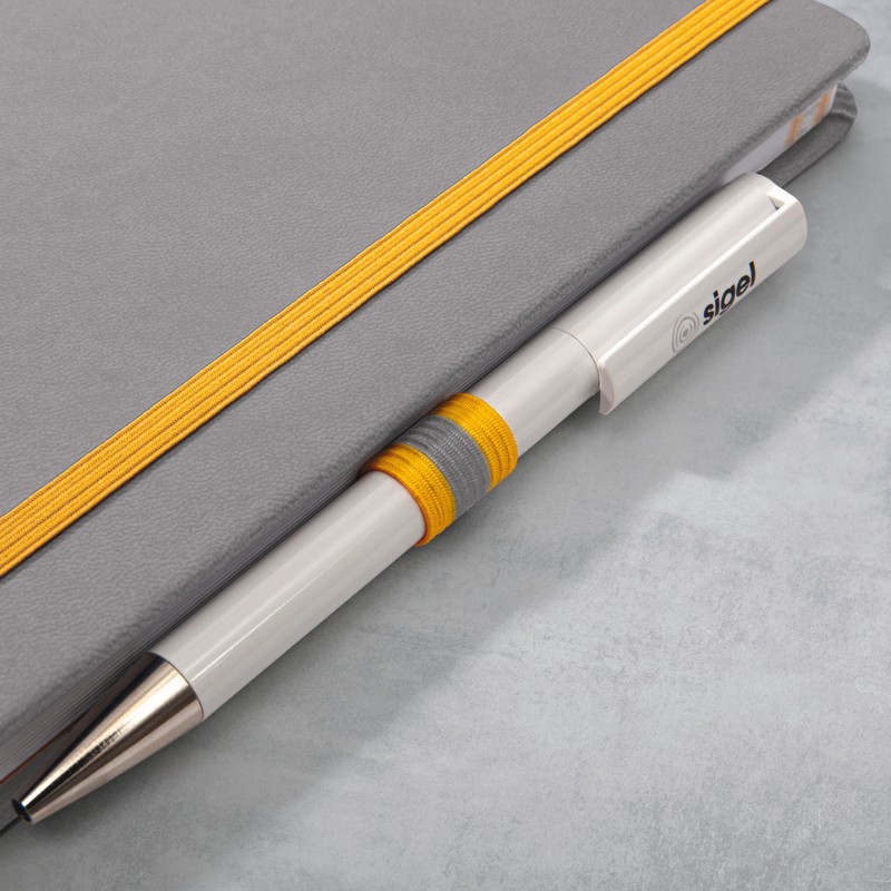 Sigel L2604 Weekly Planner 2026 A5, Hard Cover, Light Grey/Yellow,