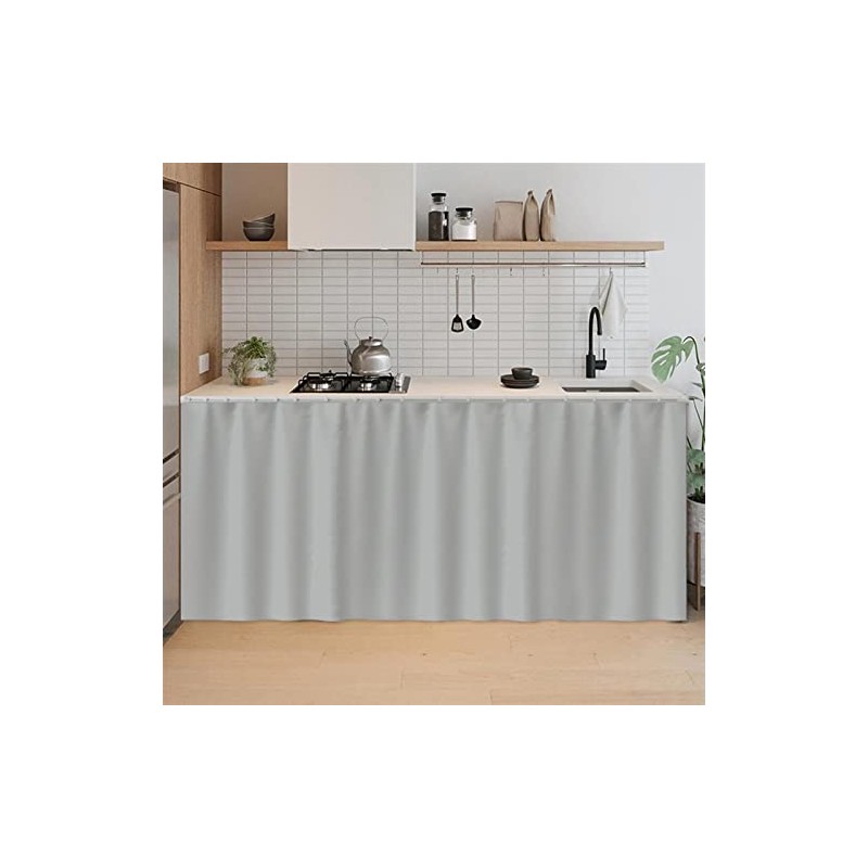 SK Studio Short Curtains for Kitchen, Privacy Cabinet Curtain Dust-Proof