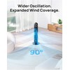 Dreo Tower Fan – Quiet Floor Fan,90° Oscillation, 4 Speeds,