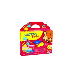 Farby do malowania palcami Giotto BeBe 3x100ml + gabki stempelki