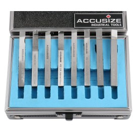 Accusize Industrial Tools 1/4'' 8 Pc H.S.S. Tool Bit Set, Pre-Ground for Turning and Facing Work, 2662-2001