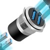 YiKaiEn Dual USB 3.0 Panel Mount Adapter - Threaded Round