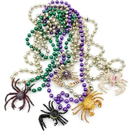 Crab Set of 5 Mardi Gras Bead Necklace Parade New Orleans