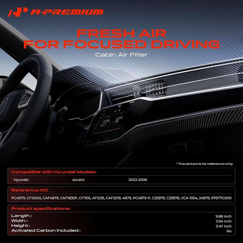 A-Premium Filtro de Aire de la Cabina para Hyundai Accent