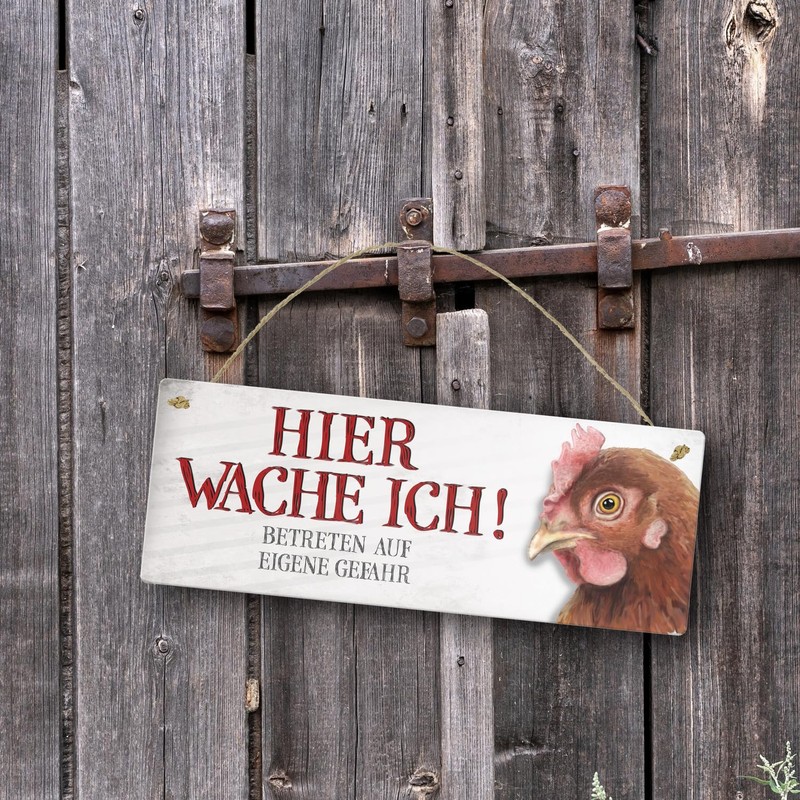 Betreten auf eigene Gefahr - Hier wache ich! Metal Sign
