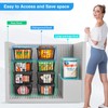 Wrrlors Freezer Organizers bins with Folding Handles，4 Pack Stackable Upright