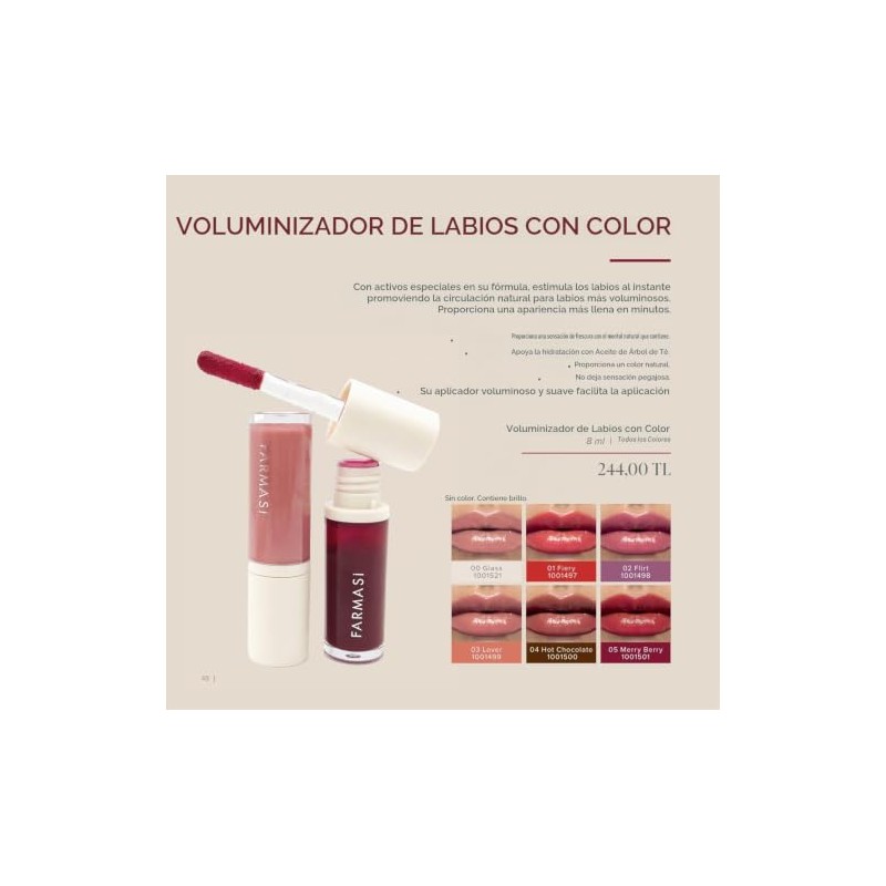 Farmasi Tinted Lip Plumper Fiery - Gloss Voluminizador con Color