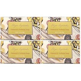 4 Bar Set Venezia Soapworks Pure Vegetable Soap Oatmeal & Verbena 7. Oz Each Bar