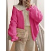 Saodimallsu Womens Oversized Open Front Cardigan Fall Ruffle Lantern Long