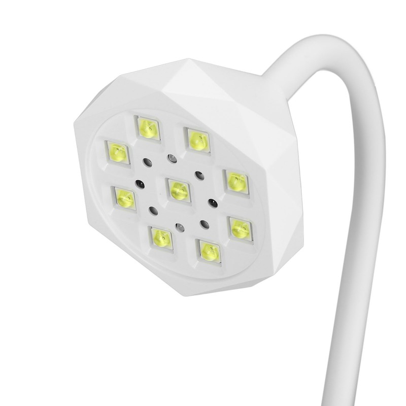 27W Gooseneck Nail Lamp with 9pcs Lamp Chips Flexible Gooseneck