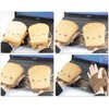 Womens Cute Toast Bread Embroidery Face Hand Warmer Winter USB