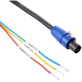 REL/MJ Acoustics 3 Wire Sub Speaker Cable Neutrik Speakon to Bare end Subwoofer (1.5 m)