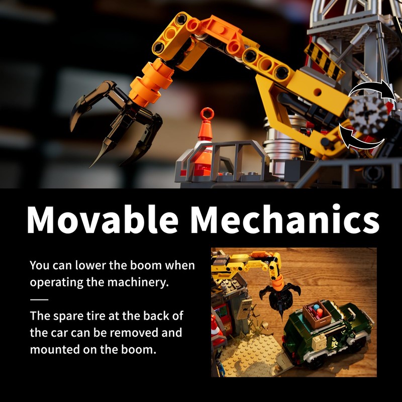 Brixelion Doomsday Building Set, Modular Building Blocks with Lighting, Car,
