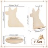 AHANDMAKER Dog Silhouette Display Stand, Wood Pet Bib Display Stands,