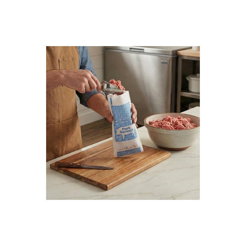 MAINCA Pork Sausage Freezer Bags - 1 Lb. Size, Disposable,