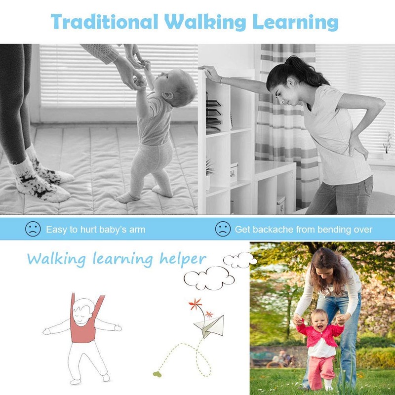 Vicloon Hand-held Baby Walker Toddler Walking Assistant Helper Kid Safe