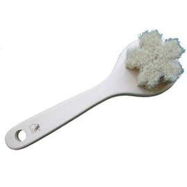 White Horse Hair Body Brush Cherry