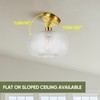 ROTTOGOON Semi Flush Mount Ceiling Light, Adjustable Hanging Gold Sloped