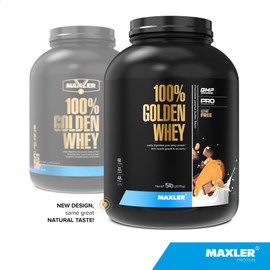 Maxler 100% Golden Whey Protein - 22g of Premium Whey Protein Powder per Serving - Pre Post Intra Workout - Fast-Absorbing Whey Hydrolysate, Isolate & Concentrate Blend - Chocolate Peanut Butter 5 lbs