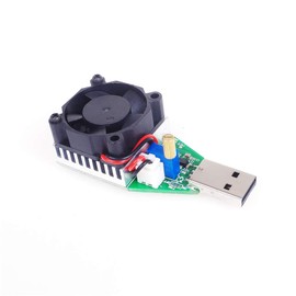 ANGEEK 15W Electric Circuit Tester, Adjustable 0.15-3A Constant Current DC 3.7-13V USB Load Module with Fan, Intelligent Indicator Light for Discharge Testing