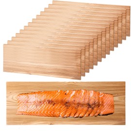 Landical 3/6/10/13 Pcs XL XXL XXL Large Cedar Planks for Grilling Salmon Thicker Design Full Filet of Meat Fish Veggies Adding Extra Smoke and Flavor Soaking Fast Easy to Use(6 Pcs,15 x 5.5 Inches)