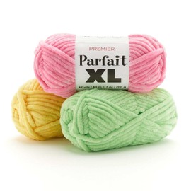 Premier Yarns Parfait XL Yarn, Ideal Yarn for Crocheting and Knitting, Jumbo Yarn, Made of 100% Polyester, Gray, 7 oz, 87 yards
