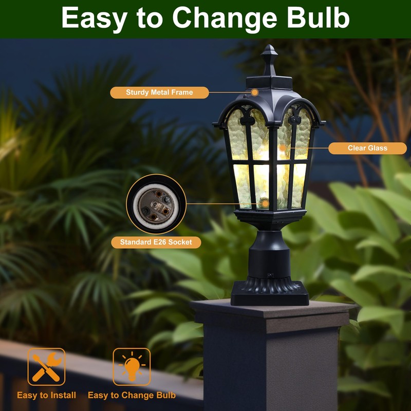 Kainozoic Outdoor Post Lights Fixture Anti-Rust Lamp Post Light Fixture