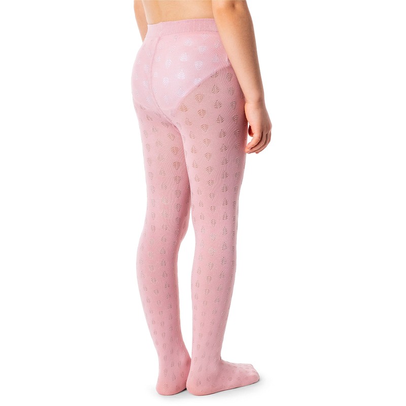 NOQ Girls Tights with 3D Effect Pattern Plain Dance Gymnastics