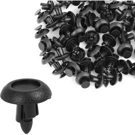 6.8mm Dia Hole Clips 50pcs Push-type Clamp Plastic Fixed Clip Fasteners Black Plastic Expanding Rivets Fit for To-yota Camry 2007-2017 Part Number: 90467-07211