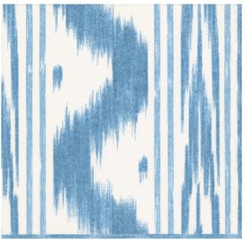 Caspari Toile De Nantes Blue Paper Linen Dinner Napkins - 12 Dinner Napkins per Pack